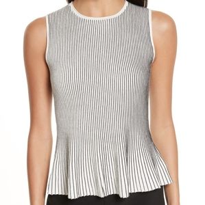 Theory peplum knit sleeveless top Sz S NWT